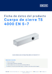 Cuerpo de cierre TS 4000 EN 5-7 Ficha de datos del producto ES