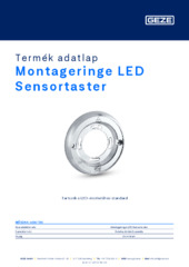 Montageringe LED Sensortaster Termék adatlap HU