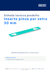 Inserto pinza per vetro 30 mm Scheda tecnica prodotto IT