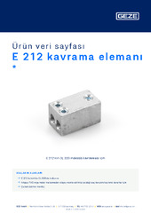 E 212 kavrama elemanı  * Ürün veri sayfası TR