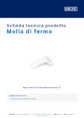 Molla di fermo Scheda tecnica prodotto IT