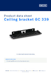 Ceiling bracket GC 339 Product data sheet EN