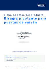 Bisagra pivotante para puertas de vaivén Ficha de datos del producto ES