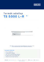 TS 5000 L-R  * Termék adatlap HU