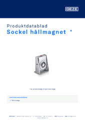 Sockel hållmagnet  * Produktdatablad SV