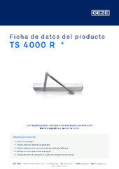 TS 4000 R  * Ficha de datos del producto ES