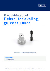 Deksel for aksling, gulvdørlukker Produktdatablad NB