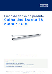 Calha deslizante TS 5000 / 3000 Ficha de dados de produto PT