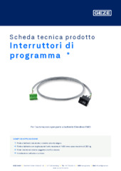 Interruttori di programma  * Scheda tecnica prodotto IT