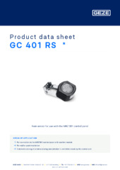 GC 401 RS  * Product data sheet EN