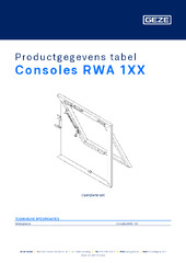 Consoles RWA 1XX Productgegevens tabel NL