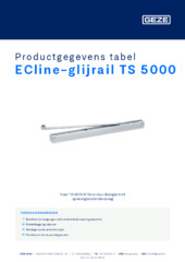 ECline-glijrail TS 5000 Productgegevens tabel NL