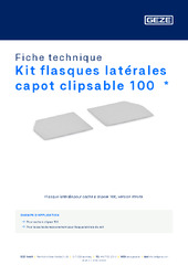 Kit flasques latérales capot clipsable 100  * Fiche technique FR