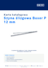Szyna ślizgowa Boxer P 12 mm Karta katalogowa PL