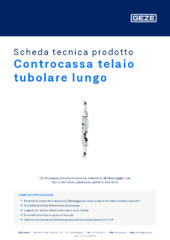 Controcassa telaio tubolare lungo Scheda tecnica prodotto IT