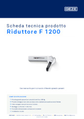 Riduttore F 1200 Scheda tecnica prodotto IT