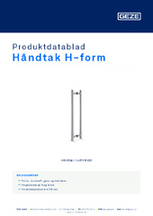 Håndtak H-form Produktdatablad NB