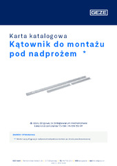 Kątownik do montażu pod nadprożem  * Karta katalogowa PL