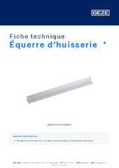 Équerre d'huisserie  * Fiche technique FR