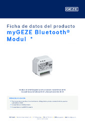 myGEZE Bluetooth® Modul  * Ficha de datos del producto ES