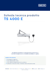 TS 4000 E Scheda tecnica prodotto IT