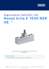 Nosač krila E 1500 NSK HE  * Sigurnosno-tehnički list HR