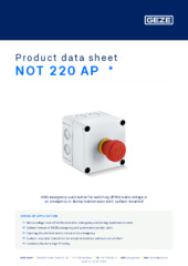 NOT 220 AP  * Product data sheet EN
