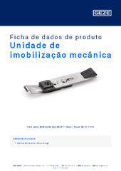 Unidade de imobilização mecânica Ficha de dados de produto PT