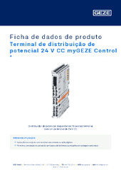 Terminal de distribuição de potencial 24 V CC myGEZE Control  * Ficha de dados de produto PT