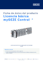 Licencia básica myGEZE Control  * Ficha de datos del producto ES