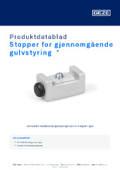 Stopper for gjennomgående gulvstyring  * Produktdatablad NB