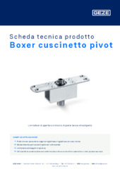 Boxer cuscinetto pivot Scheda tecnica prodotto IT