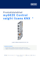 myGEZE Control valgfri licens KNX  * Produktdatablad DA