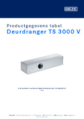 Deurdranger TS 3000 V Productgegevens tabel NL