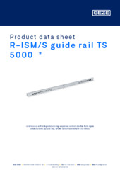 R-ISM/S guide rail TS 5000  * Product data sheet EN