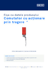 Comutator cu acționare prin tragere  * Fișa cu datele produsului RO