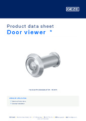 Door viewer  * Product data sheet EN