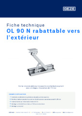 OL 90 N rabattable vers l’extérieur Fiche technique FR