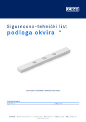 podloga okvira  * Sigurnosno-tehnički list HR