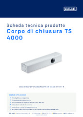 Corpo di chiusura TS 4000 Scheda tecnica prodotto IT