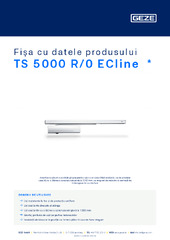 TS 5000 R/0 ECline  * Fișa cu datele produsului RO