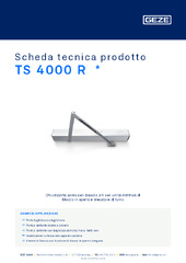 TS 4000 R  * Scheda tecnica prodotto IT