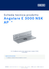 Angolare E 3000 NSK AP  * Scheda tecnica prodotto IT