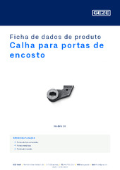 Calha para portas de encosto Ficha de dados de produto PT