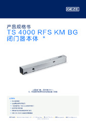 TS 4000 RFS KM BG 闭门器本体  * 产品规格书 ZH