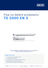 TS 3000 EN 3 Fișa cu datele produsului RO