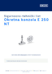 Okretna konzola E 250 NT Sigurnosno-tehnički list HR