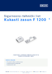 Kukasti zasun F 1200  * Sigurnosno-tehnički list HR