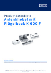 Anlenkhebel mit Flügelbock K 600 F Produktdatenblatt DE