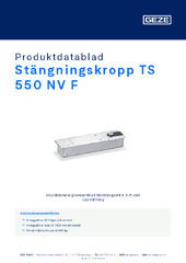 Stängningskropp TS 550 NV F Produktdatablad SV
